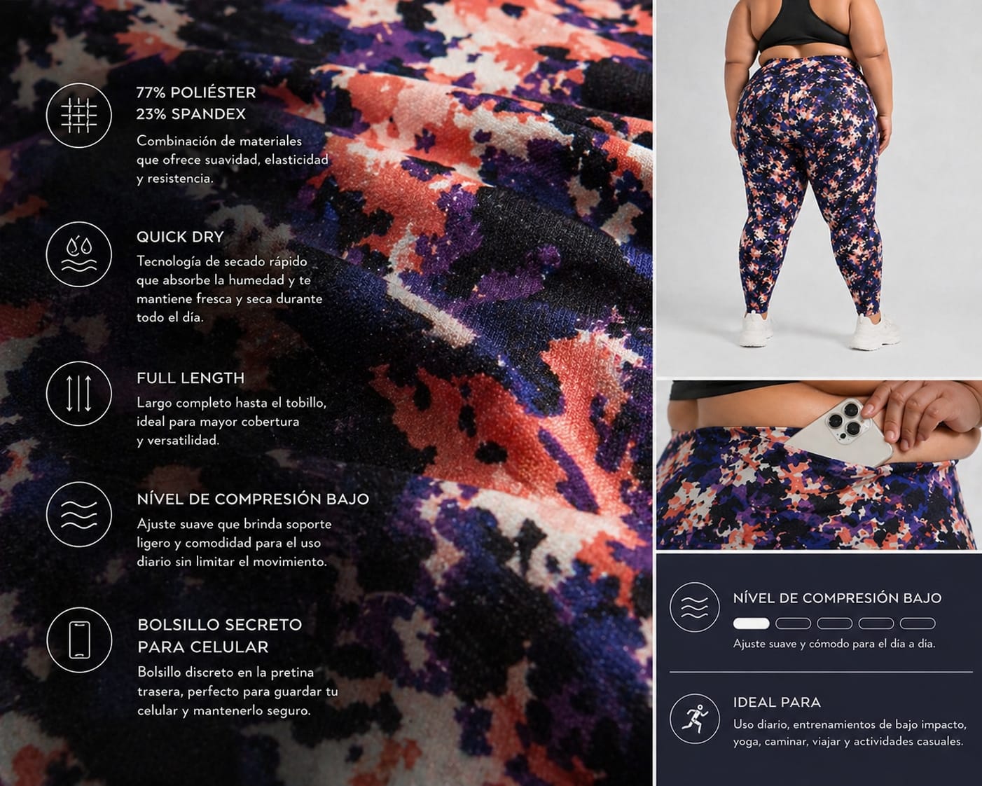 Licra tipo Leggings Talla 4X - Image 3